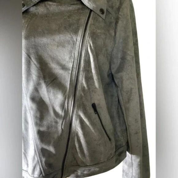 Ark N.C. Motorcycle Military Asymmetrical Style Jacket Zipper Pockets Size Large - Picture 5 of 9